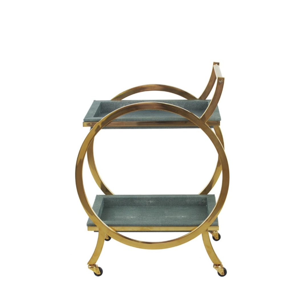 Margo Bar Trolley - Gold and Grey image 0